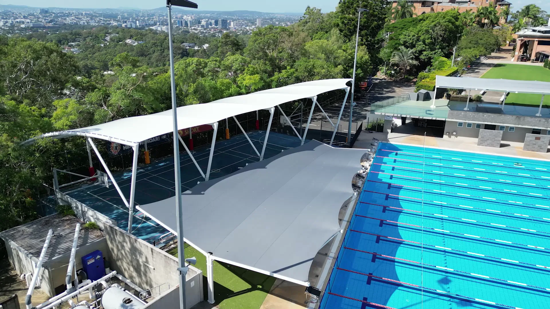 Aerial view over Toowong towards Brisbane